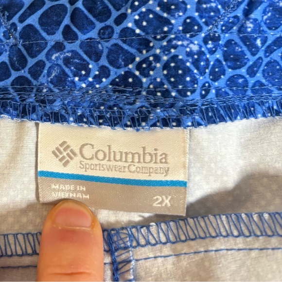 COLUMBIA PFG Tidal II Shorts UPF Blue Realtree Mako Women Size 2X - Picture 8 of 8